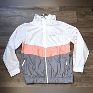 Columbia Sportswear Windbreaker Hoodie Jacket Medium Lightweight Outdoor